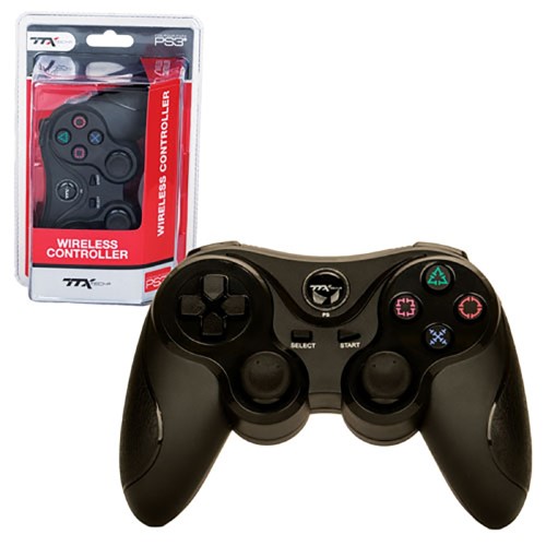 CONTROLLER: BLACK (WIRELESS) - PS3: CONTROLLER (TTX)