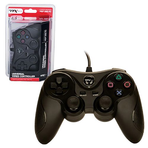 CONTROLLER: BLACK (WIRED: NEW STYLE) - PS3/PC: CONTROLLER (TTX)