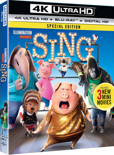 SING (2017: 4K-UHD BLU-RAY ANIMATED) - 4K/BLU-RAY