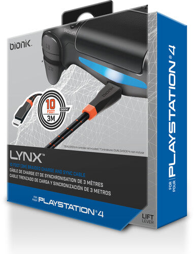 CABLE: LYNX CHARGE CABLE (10FT) - PS4: CABLE
