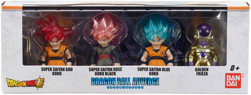FIGURE SET: GOKU GOD, BLK, BLUE, FREIZA - DRAGONBALL SUPER