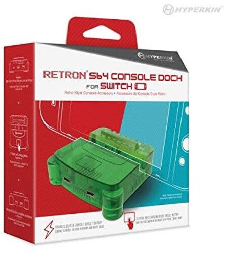 RETRON S64: CHARGING DOCK (GREEN) - NINTENDO SWITCH: POWER