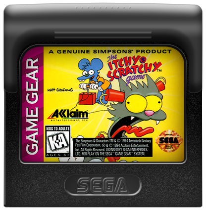 Itchey and Scratchy Game - GAME GEAR